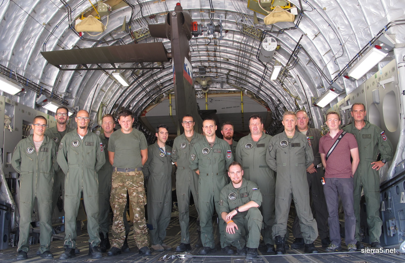 The team that successfully loaded the helicopter