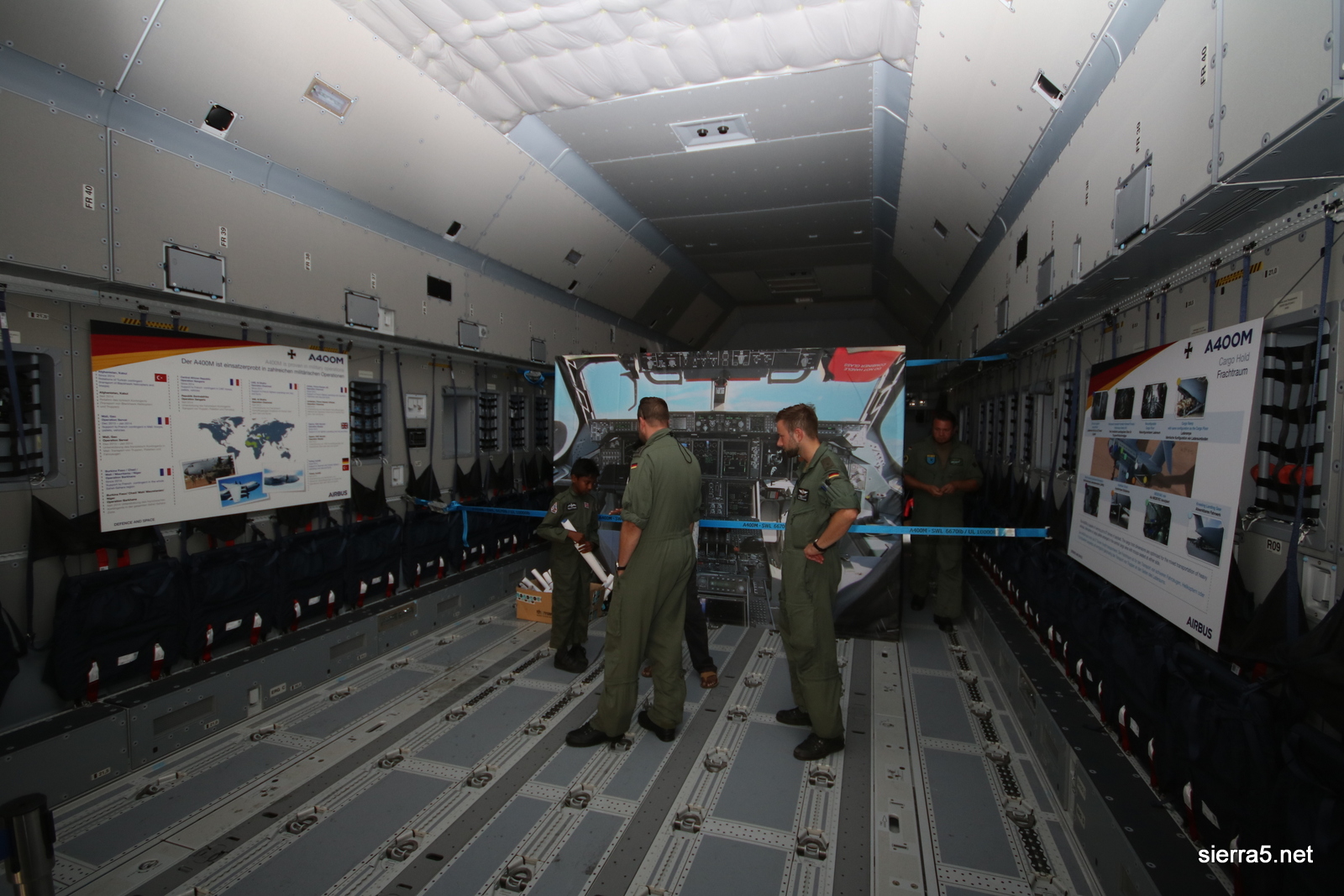 Notranjost transportnega letala A400M