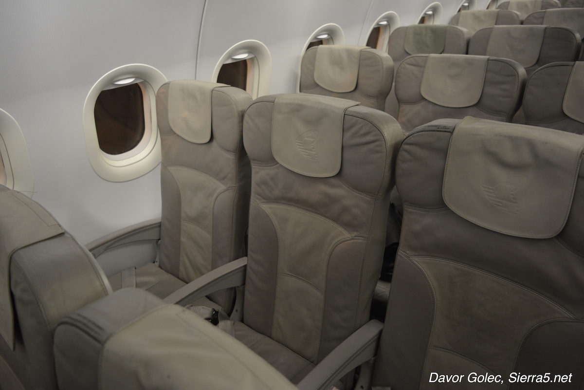 Potniški sedeži na bivšem Adriinem Airbusu A319