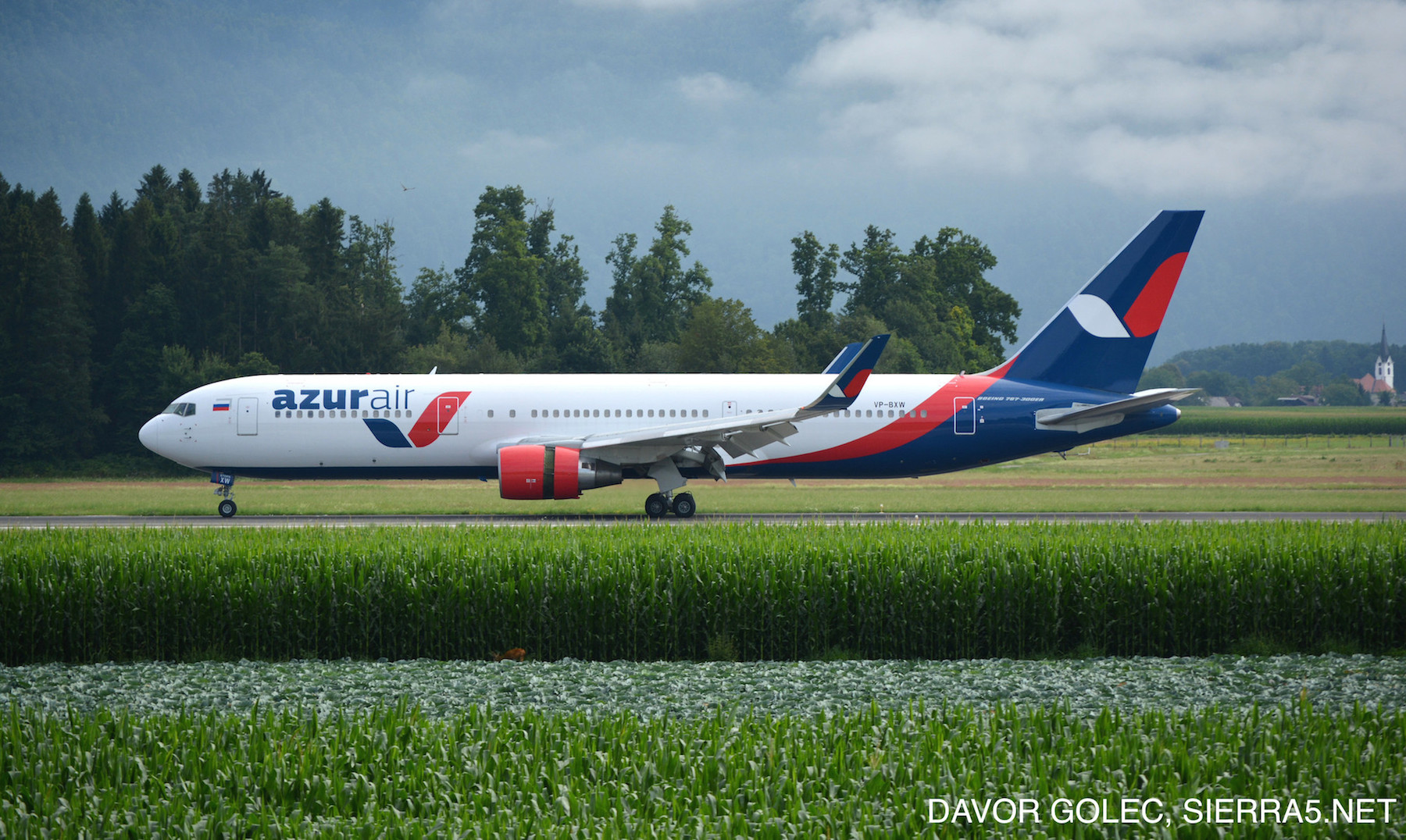 Azur Air; Boeing 767-300; reg. VP-BXW; Ljubljana (LJLJ/LJU)