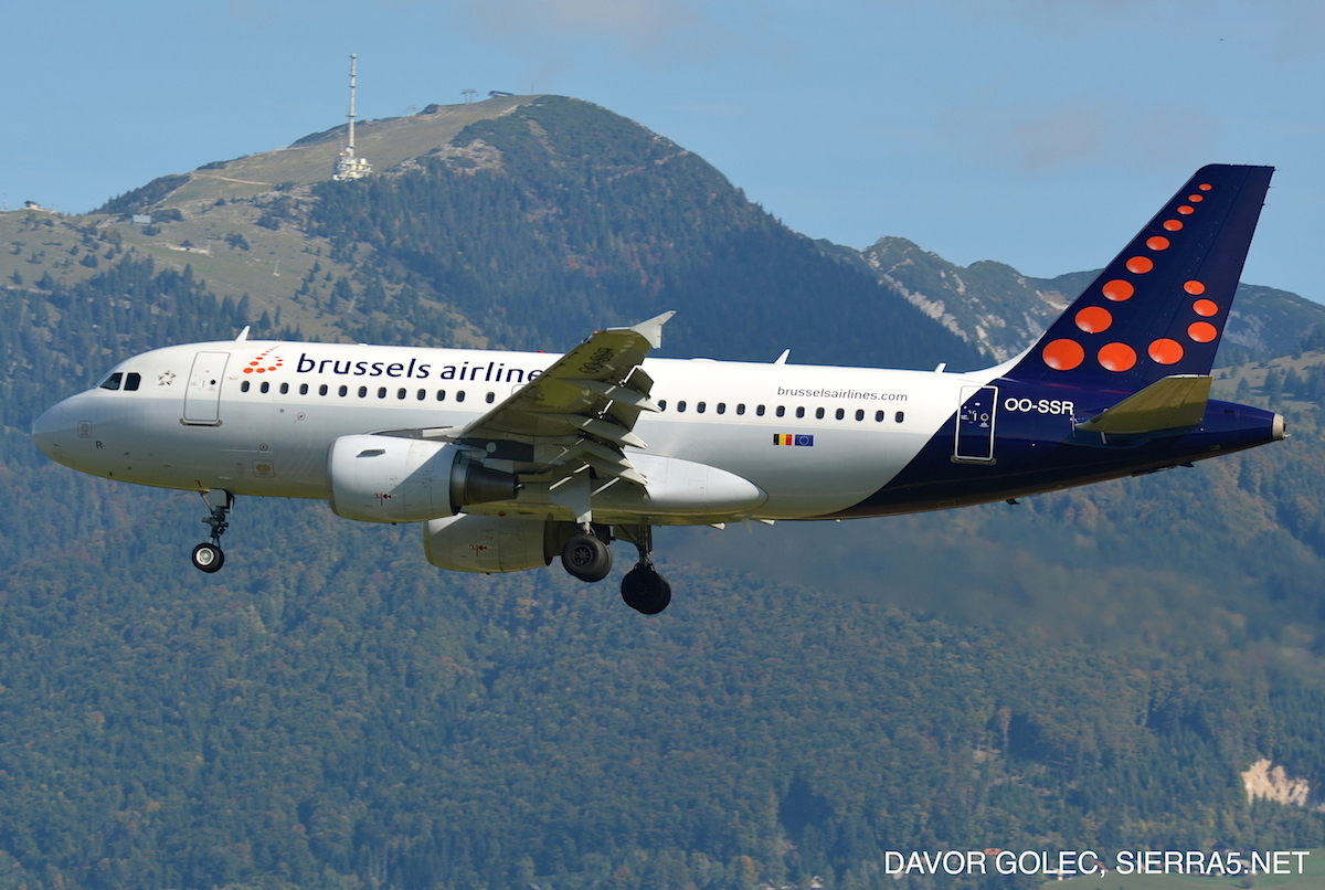 Brussels Airlines lete v Ljubljano opravlja z letali Airbus A319