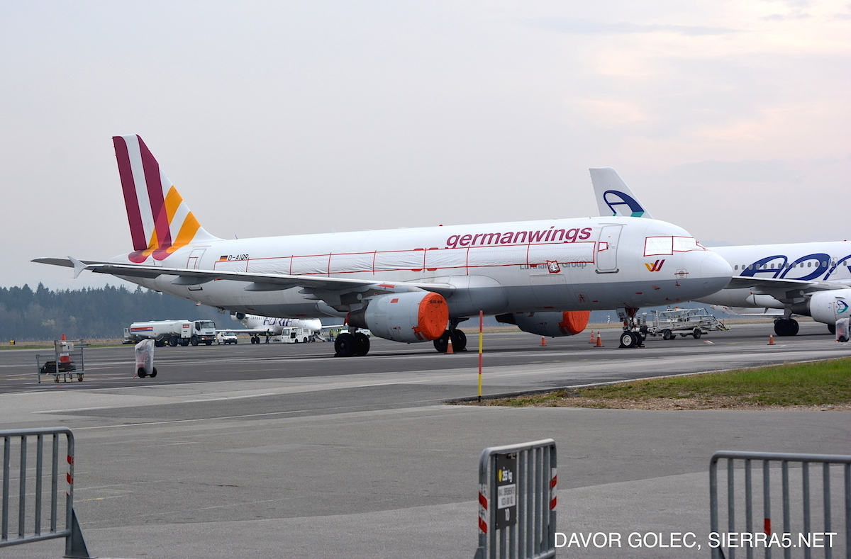 Pred leti smo lahko na večjih vzdrževalnih delih videli letala Germanwingsa