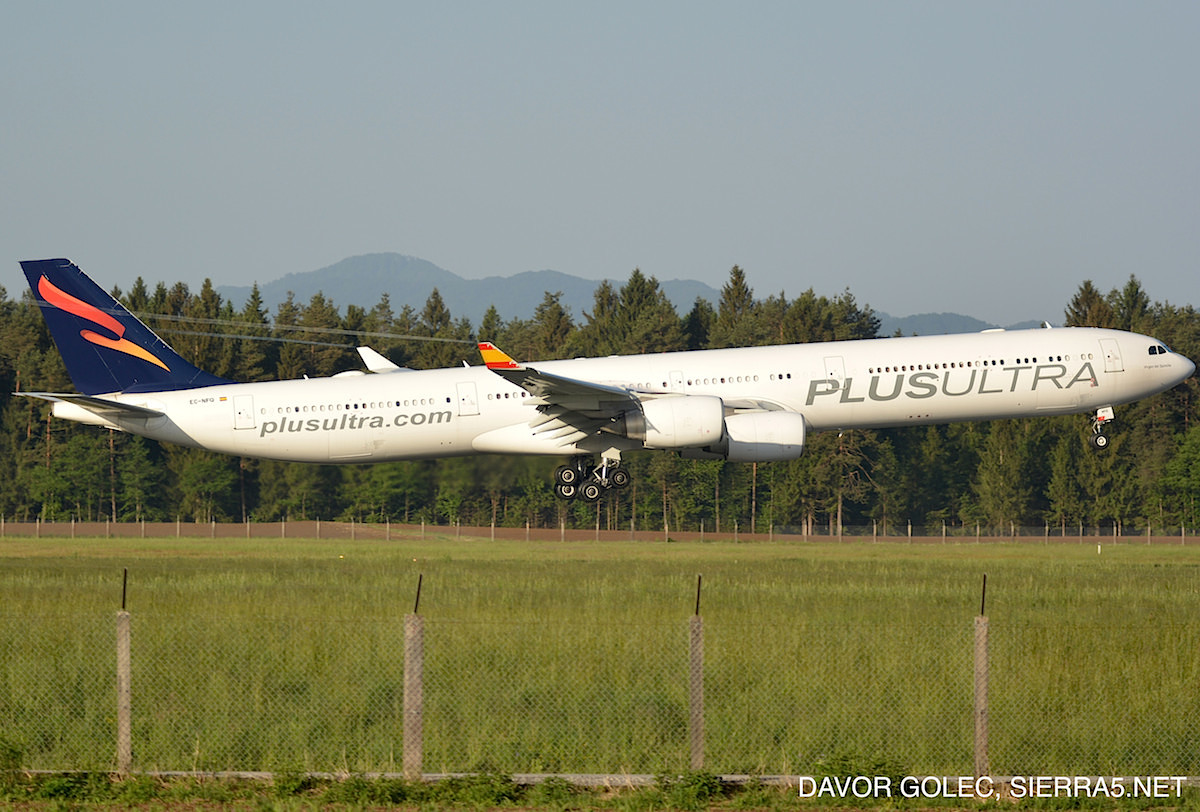 Pristanek Airbusa A340-600 iz Kitajske