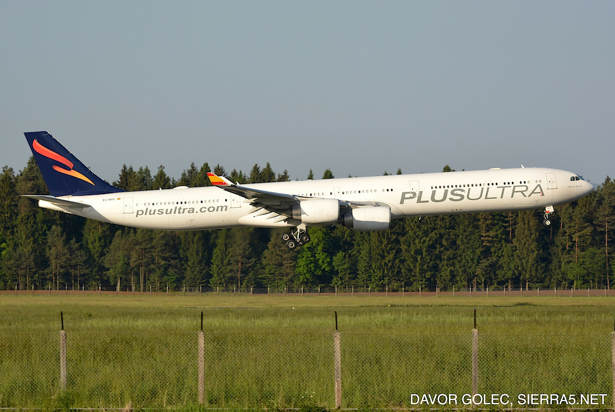 Pristanek Airbusa A340-600 iz Kitajske