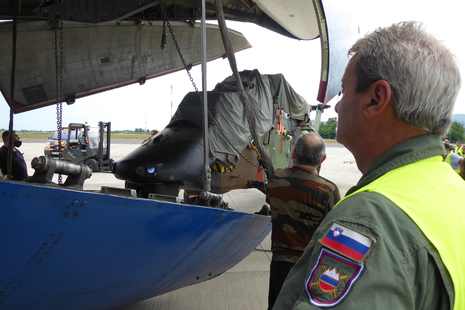 Nalaganje helikopterja Airbus Helicopter Tiger