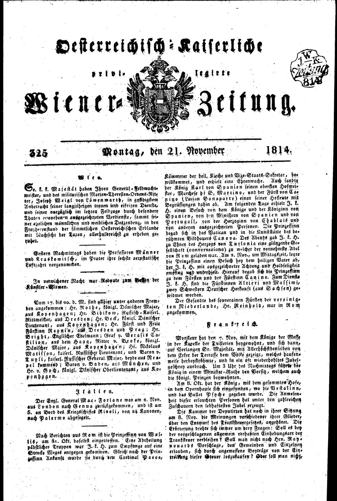 kraskovicmenner21nov1814pratersechsteluftfahrtwienerzeitungno325s1269.jpg